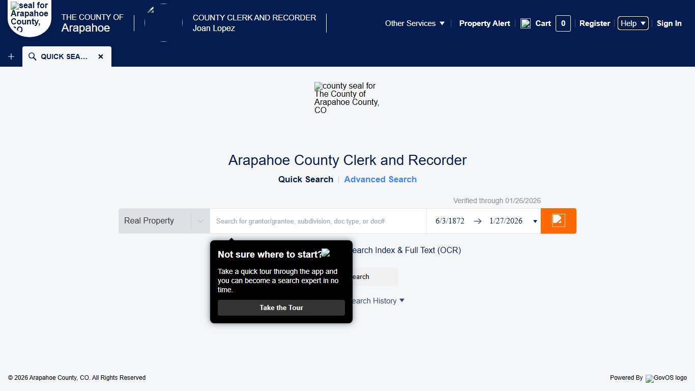 Official Record Search - Quick Search