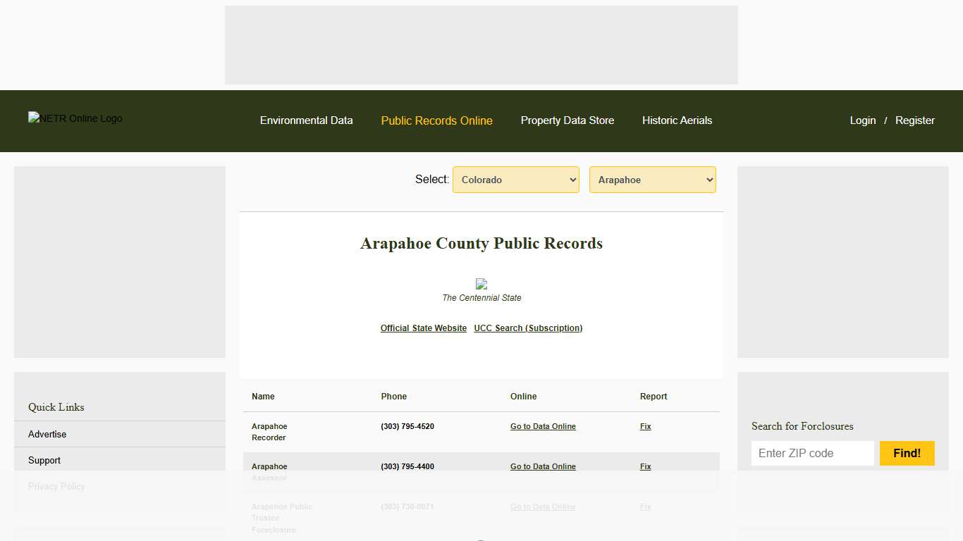 NETR Online • Arapahoe • Arapahoe Public Records, Search Arapahoe Records, Arapahoe Property Tax, Colorado Property Search, Colorado Assessor